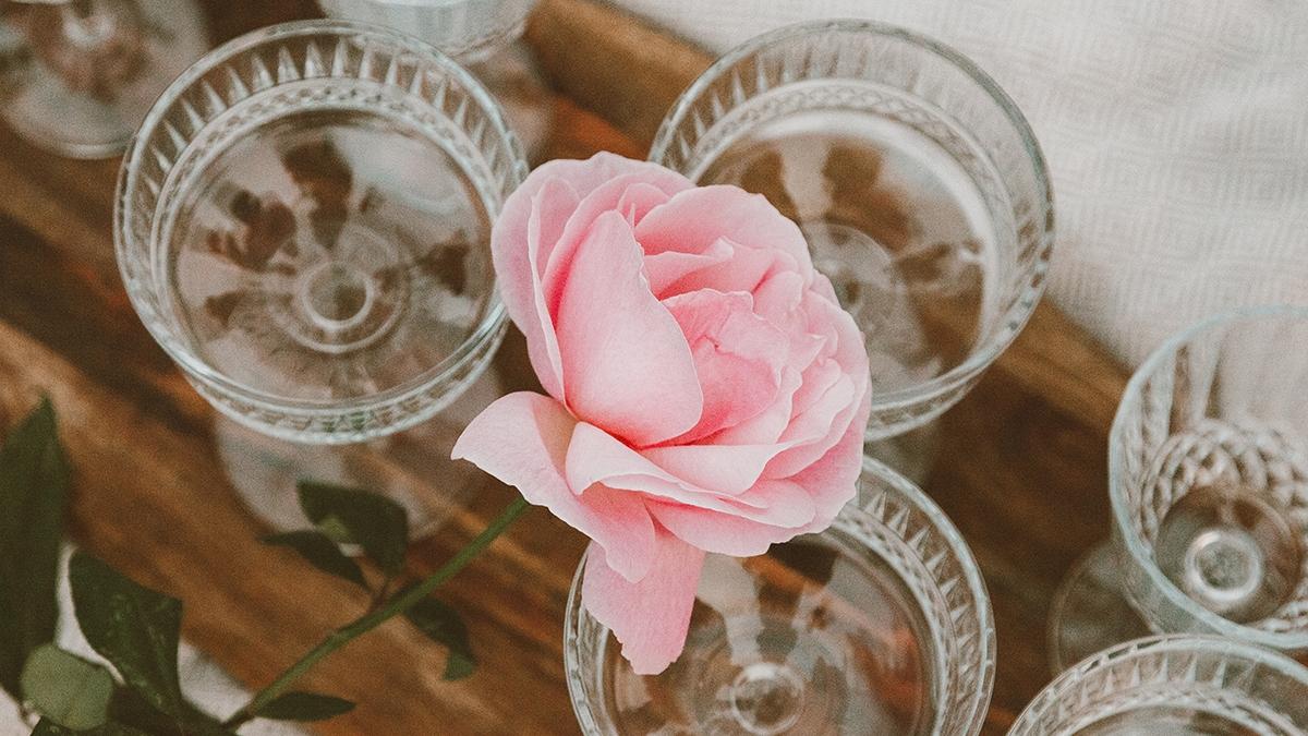 RosesRose wineglasses